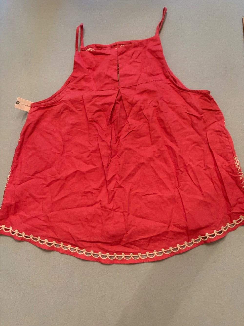 NWT Anthropologie Vanessa Virginia Embroidered Linen Swing Tank Top 12 - Picture 5 of 9